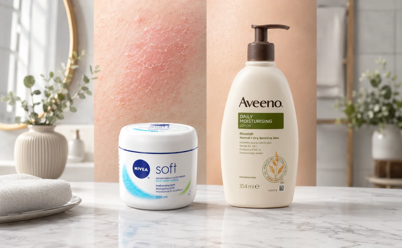 i have sensitive skin. how gentle are nivea’s creams compared to aveeno?